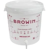 Fermentacijos indas 30 l, baltos spalvos su spauda, kraneliu ir 2 vamzdeliais - j.EN - 13 