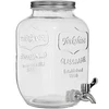 Limonados indas su kraneliu – stiklinis, 4 L ['limonados indas', ' gėrimų indas', ' indas su kraneliu', ' 4 litrų indas su kraneliu', ' stiklinis butelis su kraneliu', ' stiklinis butelis gėrimams', ' indas gėrimui', ' indas gėrimui vakarėliams', ' indas su kraneliu sodui', ' limonada lauke', ' vasariška gaiva']