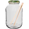 Stiklainis TO 2 L, fi 82/6 su spalvotu užsukamu dangteliu + žnyplės ['stiklainis', ' stiklinis indas', ' stiklinis stiklainis', ' stiklainis su dangteliu', ' stiklainis agurkų rauginimui', ' stiklainis agurkams', ' stiklainis užpiltinėms', ' indas užpiltinėms', ' stiklainis su žnyplėmis', ' žnyplės agurkams', ' virtuvinės žnyplės']
