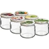 Stiklainis TO 370 ml su spalvotu dangteliu fi82/6- 6 vnt. - 12 