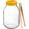 Stiklainis Twist-off 3 l, su žnyplėmis ir plastikiniu fi 100 dangteliu su rankena ['stiklainis', ' stiklinis stiklainis', ' stiklinis stiklainis', ' stiklainis su užsukamu dangteliu', ' stiklainis agurkų rauginimui', ' stiklainis agurkams', ' stiklainis užpilams', ' stiklainis užpilams', ' stiklainis su rankena', ' dangtelis su rankena', ' praktiškas stiklainis', ' stiklainis su rankena', ' gražus stiklainis', ' kokį stiklainį pirkti', ' stiklainis su žnyplėmis', ' stiklainis agurkams', ' stiklainis raugintiems agurkams']