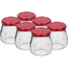 Stiklainis twist-off 500 ml "Apversta amfora" su bordo spalvos dangteliu fi 82/6, 6 vnt. - 13 