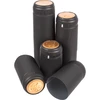 Termokapsulės su perforacija, juodos, Ø31 mm, 100 vnt. ['Termokapsulės su perforacija', ' kapsulės ant butelio kaklelio', ' termokapsulės buteliams', ' susitraukiančios kapsulės', ' kapsulės buteliams']