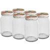 TO stiklainis 900 ml su spalvotu užsukamu dangteliu fi82/6 - 6 vnt. ['stiklainis konservams', ' 900 ml stiklainis', ' stiklainis su užsukamu dangteliu', ' stiklainis su spalvotu užsukamu dangteliu', ' virtuvinis stiklainis', ' stiklinis stiklainis', ' stiklainis smulkmenoms', ' stiklainis kompotui', ' stiklainis grybams', ' stiklainis uogienei', ' užsukami stiklainiai']