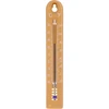 Universalus termometras (-30 iki +50°C), 17 cm, šviesiai rudas ['termometras', ' universalus termometras', ' plastikinis termometras', ' termometras su aiškia skale', ' termometras su dviguba skale °C ir °F', ' termometras patalpoms', ' kuriose didelė drėgmė', ' lauko termometras iki -30 °C', ' drėgmei atsparus termometras', ' rudos spalvos termometras', ' tvirtas termometras']