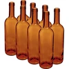Vyno butelis 750 ml rudas - pakuotė 8 vnt. - 6 