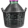Vyno demižonas 20 L su plačiu kakleliu plast. krepšyje - 5 