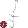Žuvų rūkymo kabliai - trigubi, 5 vnt. - 4 