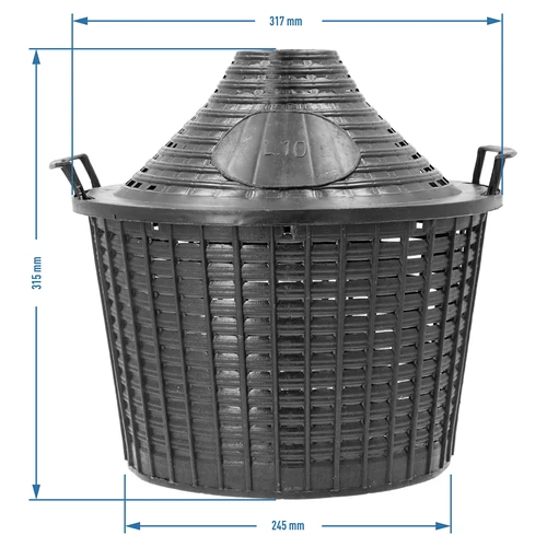 10 l vyno balionas plastikiniame krepšyje - 6