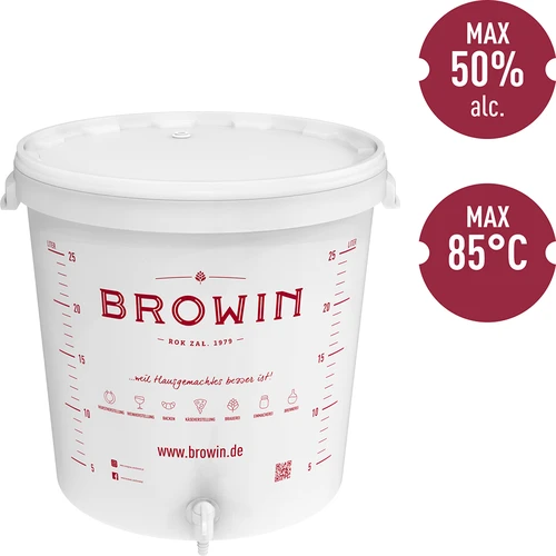 30 l fermentacijos indas su dangčiu ir kraneliu DE - 2