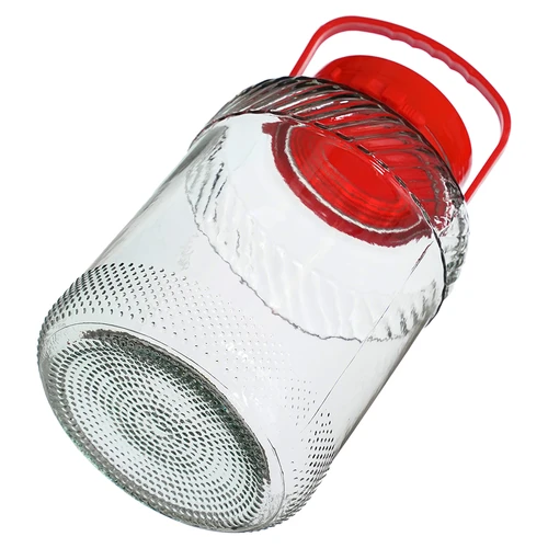 5 l stiklainis su plastikiniu dangčiu - 3