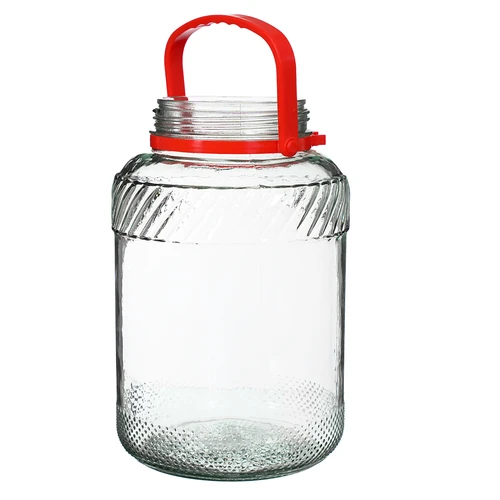5 l stiklainis su plastikiniu dangčiu - 2