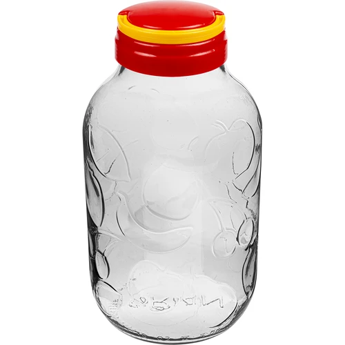 5 l stiklainis trauktinėms ir užsukamas dangtelis su rankena - 2