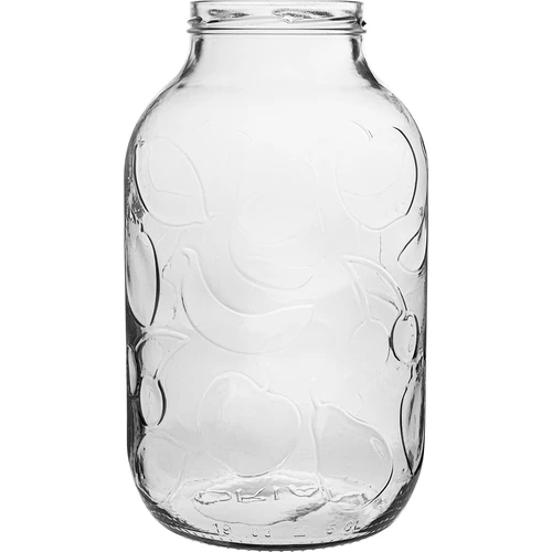 5 l stiklainis trauktinėms ir užsukamas dangtelis su rankena - 4