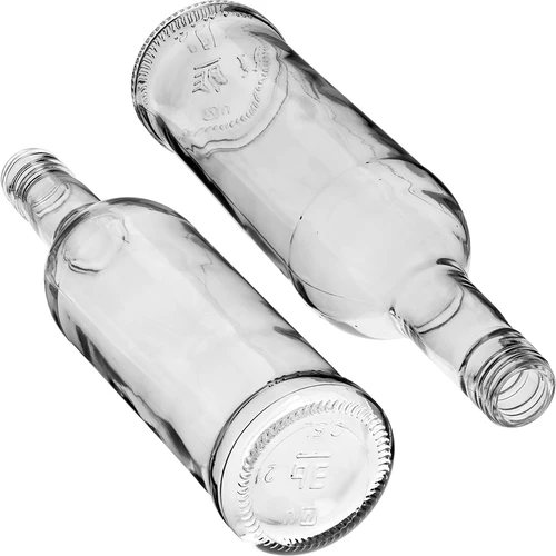 500 ml lieknas butelis su juodu užsukamu kamšteliu, degtinei, 6 vnt. - 6