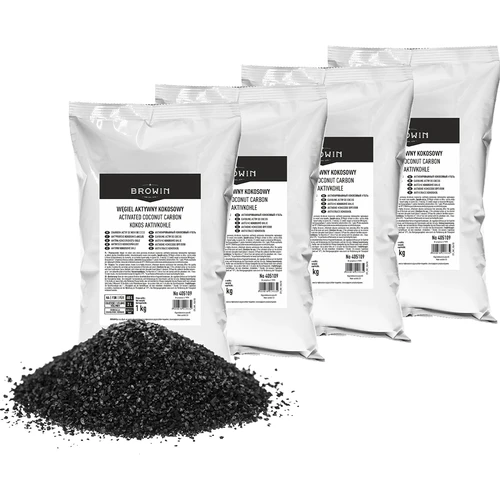 Aktyvuota anglis iš kokoso kevalų 1 kg x 4 - rinkinys