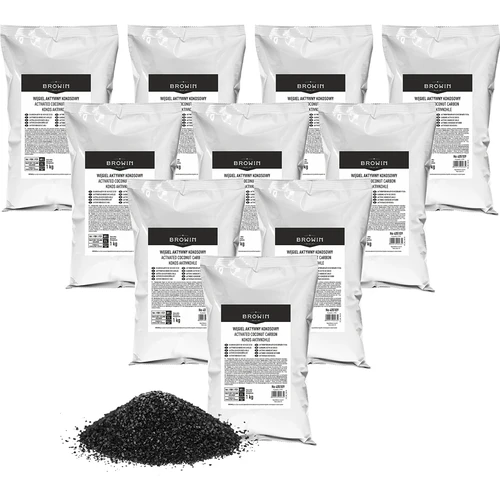 Aktyvuota kokosų kevalų anglis 1 kg x 10 – rinkinys