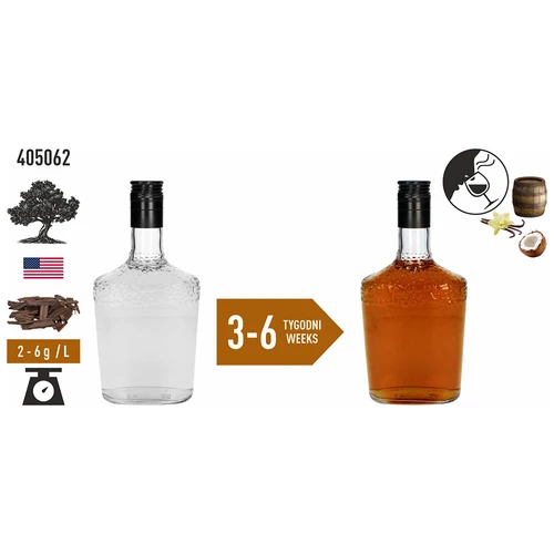 Amerikietiško ąžuolo drožlės, stipriai skrudintos, 500 g - 6