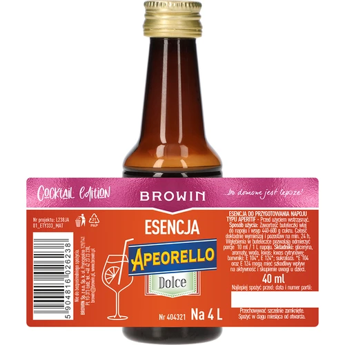 Apeorello Dolce esencija 4 litrams, 40 ml - 4