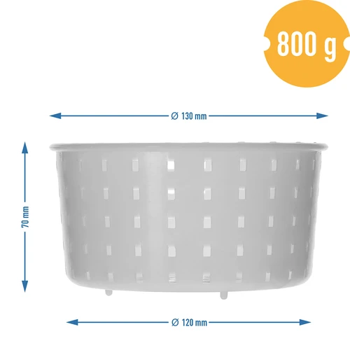 Apvali sūrio forma Ø 13 x 7 cm, skirta 800 g - 7