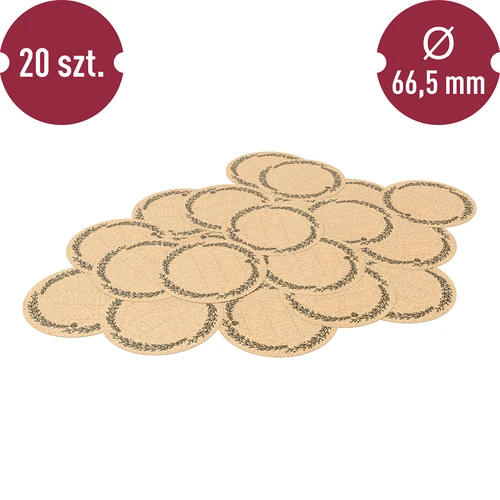 Apvalios etiketės Ø 66,5 mm dangteliams/stiklainiams - 20 vnt - 3