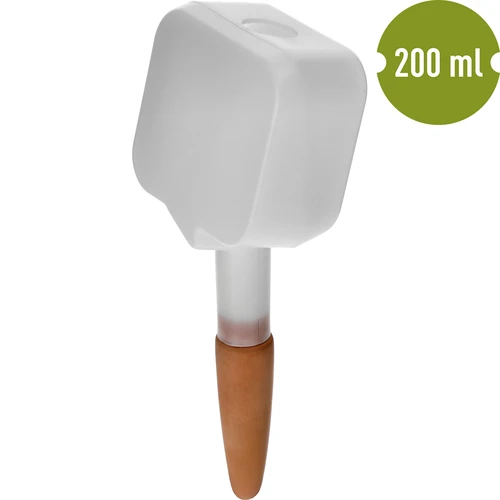 Augalų laistymo įrenginys – balta lentelė su keraminiu smaigaliu, 200 ml - 2
