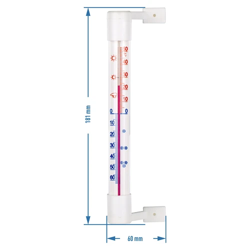 Baltas lauko termometras (-50°C iki +50°C) 18cm - 3