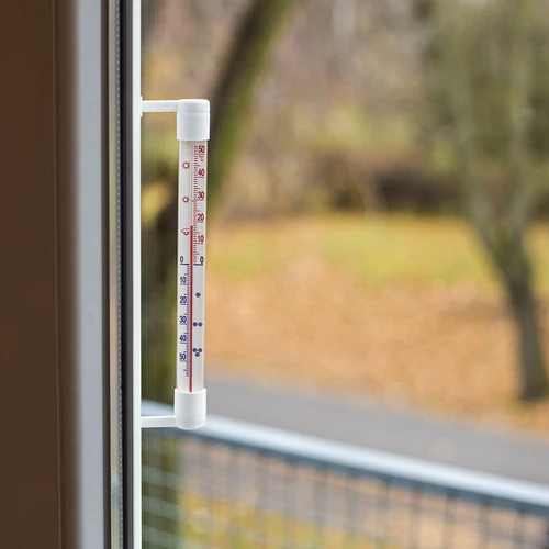 Baltas lauko termometras (nuo -50 °C iki +50 °C) 22 cm - 6