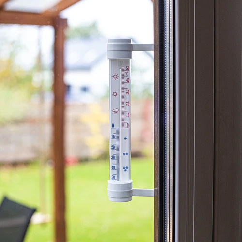 Baltas lauko termometras (nuo -50 °C iki +50 °C), 27 cm - 2