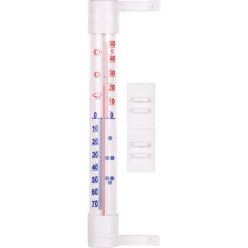 Baltas lauko termometras (nuo -60 °C iki +50 °C) 23 cm