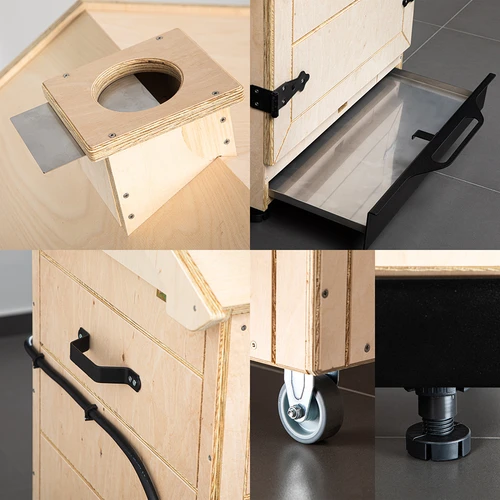 Berėmė rūkykla dragON PLYWOOD NATURE su skaitmeniniu valdikliu, 200L - 6
