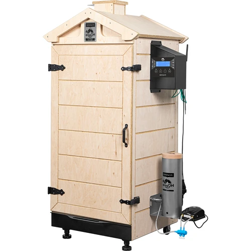Berėmė rūkykla dragON PLYWOOD NATURE su Wi‑Fi valdikliu, 200 l - 2