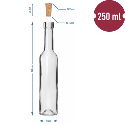 Butelis BELISSIMO 250 ml su natūraliu kamščiu, 1 vnt. - 5