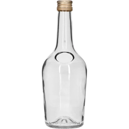 Butelis GLORIA 0,5 l, su auksinės spalvos užsukamu kamšteliu, fi 28, 1 vnt.