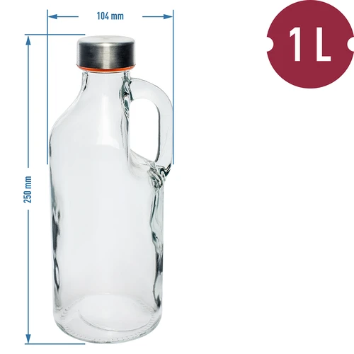 Butelis Samuraj 1 l su užsukamu dangteliu ir rankenėle - 2