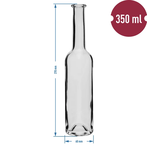 Butelis užpiltinei 350 ml, 6 vnt. + 6 kamščių - 6