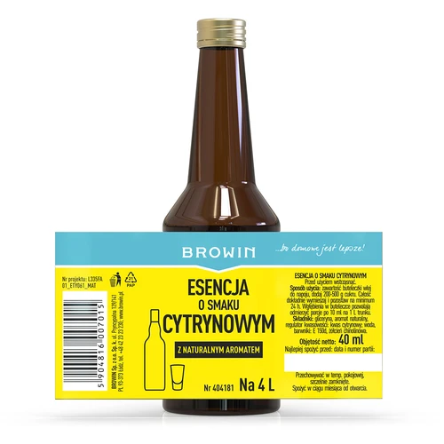 Citrinų skonio esencija su natūraliu aromatu 4 litrams - 40 ml - 6