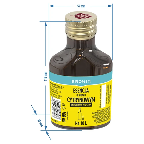 Citrinų skonio esencija su natūraliu aromatu, skirta 10 L - 100 ml - 6