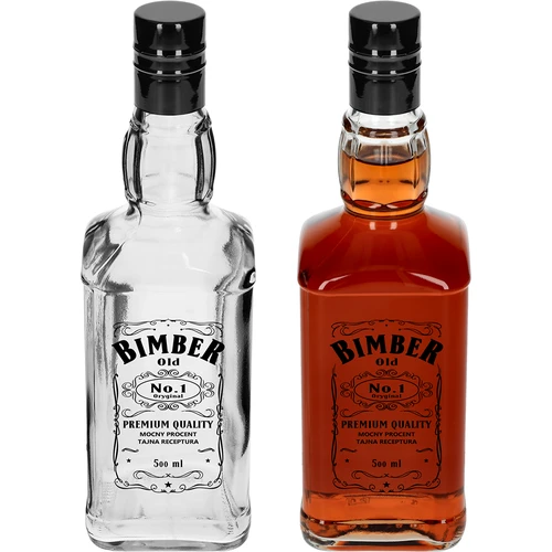 Butelis Daniels 500 ml su užsukamu kamšteliu, užrašas „Bimber OLD“, 1 vnt. - 3