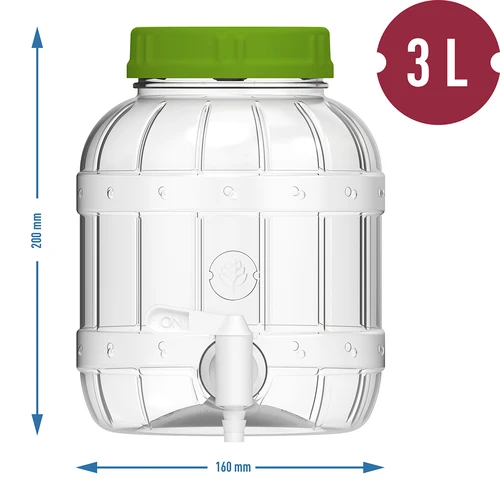 Daugiafunkcis stiklainis su kraneliu 3 l - 6