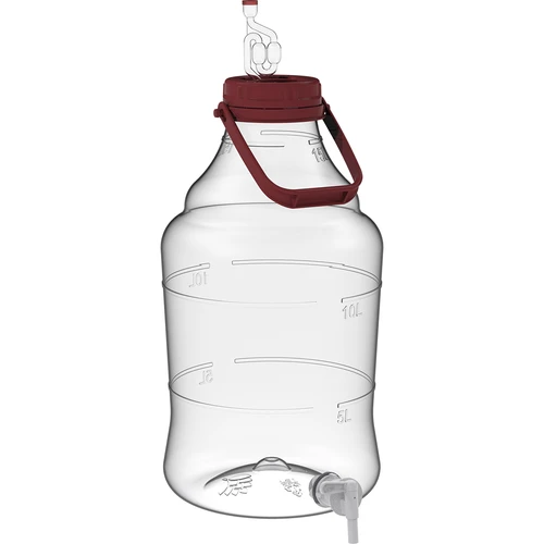 Demijonas 15 l su rankena ir kraneliu - 3