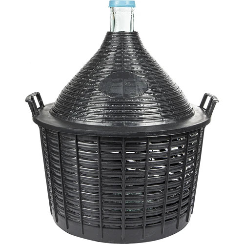 Demižonas 25 L plastikiniame krepšyje