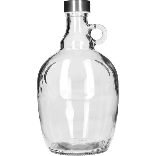 Demižonas Dama 1,5 l, su metaliniu užsukamu dangteliu fi 43 mm ir rankena