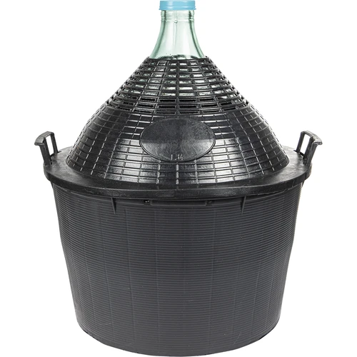 Demižonas vynui 34 L plastikiniame krepšyje