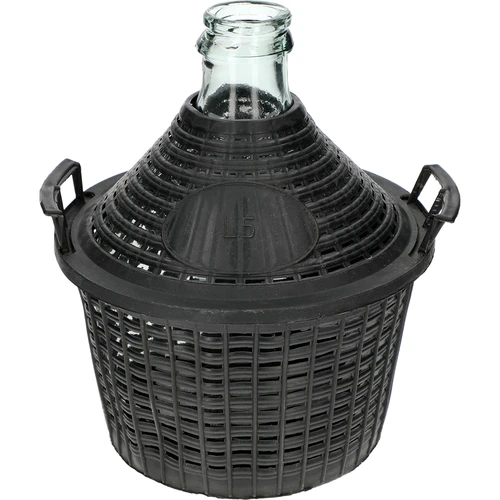 Demižonas vynui 5 l plastikiniame krepšyje - 2