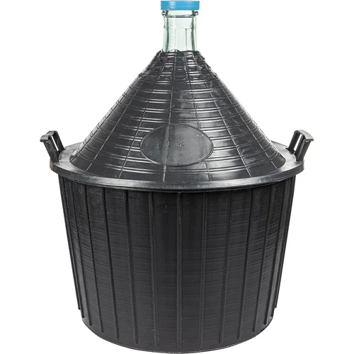 Demižonas vynui 54 L plastikiniame krepšyje