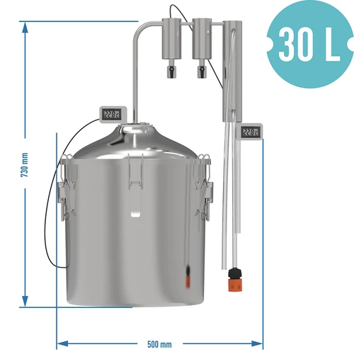 Distiliatorius hawkSTILL 1.0 CONVEX 30 l – 2 atskirtuvai - 9
