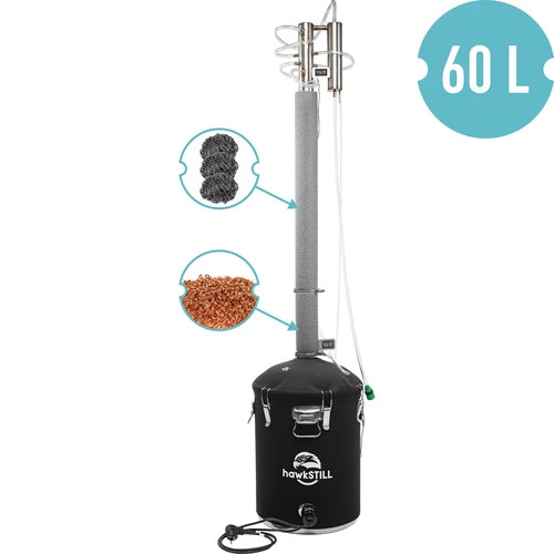 Distiliatorius HawkStill „Šalti pirštai” 60 l, su kolona fi 60,3 mm ir talpos termoizoliacija - 2