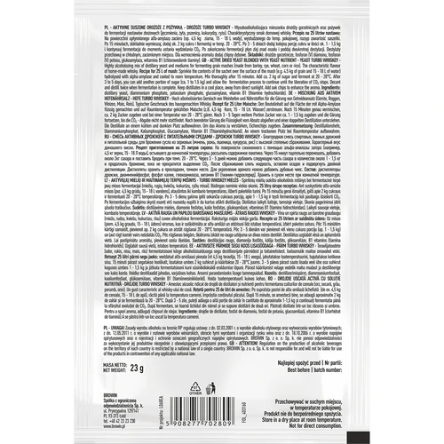 Distiliavimo mielės Turbo Whiskey - 3