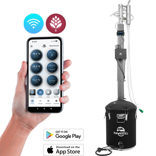 Distiliavimo rinkinys hawkSTILL „Šalti Pirštai” 60 l + Wi-Fi IQ sistema su LCD ekranu
